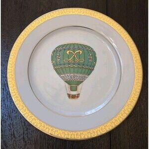 Vintage Elegant Royal Gallery Hot Air Balloon Plate, Royal Buffet, 8.5"